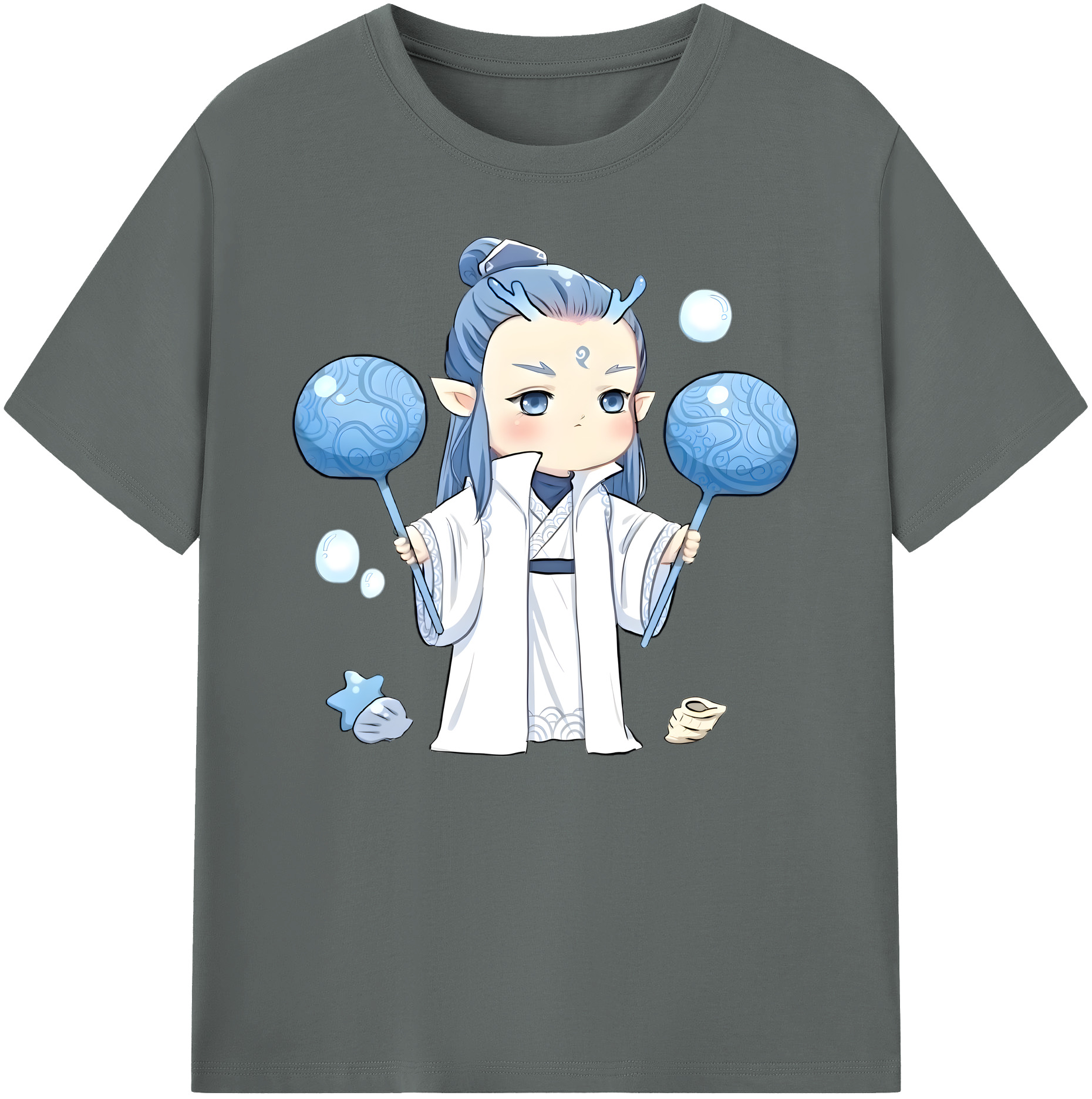 （画像用） Ne Zha 2 ナタ 魔童の大暴れ 綿100％ メンズ半袖Tシャツ｜肌触りやわらか＆通気性